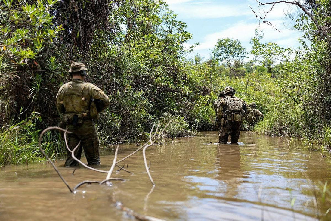 Wading a creek